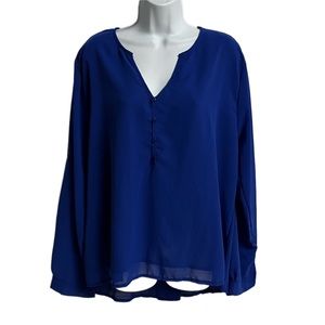 Royal blue blouse size 5XL
